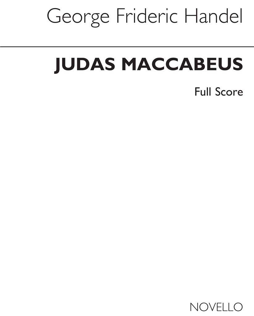 Judas Maccabaeus (Channon) Full Score